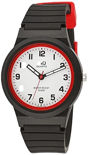 Q&Q Watch for Women, Quartz Movement, Analog Display, Black Resin Strap-F543J001Y
