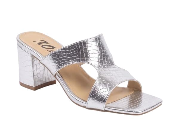 Women's High Heel Mule Sandals Elegant Pointed Toe 5CM | Soft Inner Cushioning, Formal & Party Wear, Metallic Finish, Timeless Classic Style, Lightweight & Durable Shoes