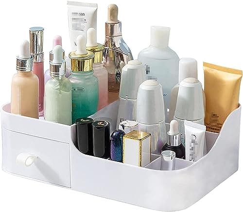 Generic Cosmetic Storage Organizer with Drawer Plastic JUST.VO.U.STORE - White, Classic, Elegant Caddy