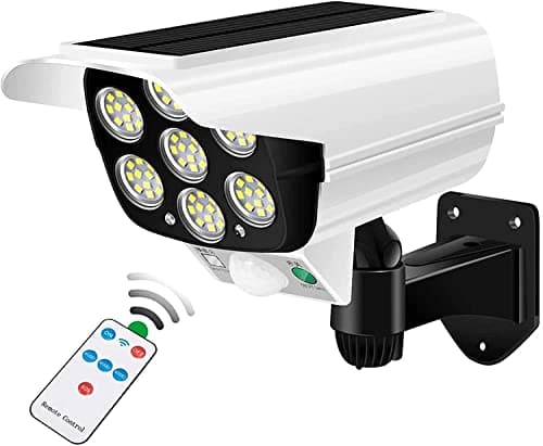 Solar Waterproof Wireless Flood Light With Remote Control Security Simulation Dummy Camera Wall Lamp Light fixture