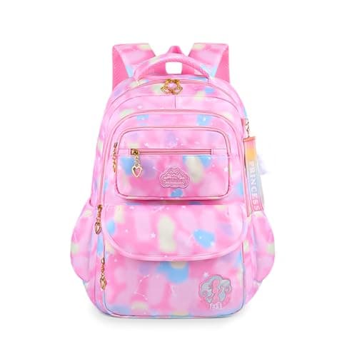 School Backpack for Girls, Lightweight Large Capacity Kids Bag, Stylish Daypack for Travel and Picnic, Back to School