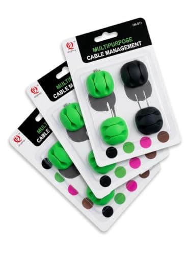 Multipurpose Cable Clips Organizer Set of 4, Adhesive Desktop Cord Holder, USB Charging Cable Management Clips for Desk Wall Office Nightstand TV Electronics, 1 Cord management cover
