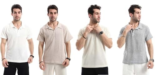 Red Circle Mens Bundle of 4 Ivory Dune Relaxed T-Shirt Bundle of 4 Ivory Dune Relaxed T-Shirt