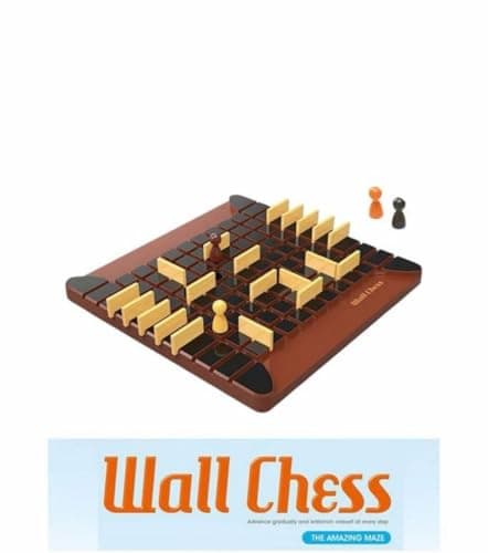 Wall Chess The Amazing Maze Strategy Board Game, 2 to 4 Players, Maze Theme