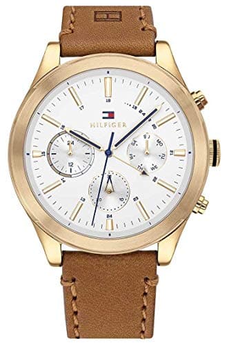 Tommy Hilfiger Mens Multi Dial Quartz Watch Ashton, Silver White, strap
