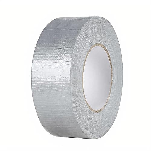 Duct Tape Silver 50 Yards x 2 Inches, Waterproof Strong Adhesive Tape for Patching, Sealing, Securing Cables and Labelling, Heavy Duty Tape for Indoor & Outdoor Use, No Residue, Tear by Hand