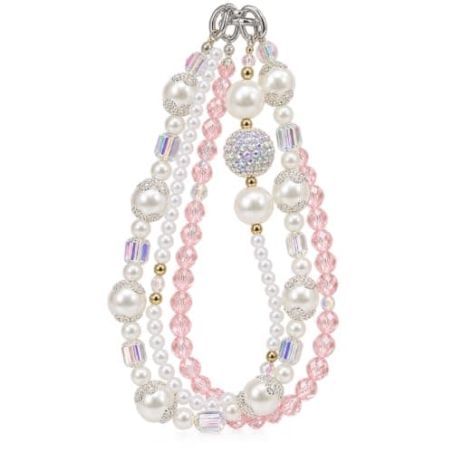 Ecosystem Crystal Beaded Phone Bracelet Strap(2026),Bow Butterfly and Flower Beaded Phone Wrist Strap Phone Bracelet Lanyard for Women Girls Cell Phone Charms Bag & Key Chain Accessories