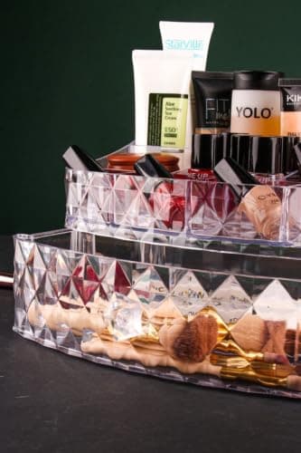 Generic Acrylic makeup organizer with drawers,2 layers,Suitable for bedroom or bathroom, .flo