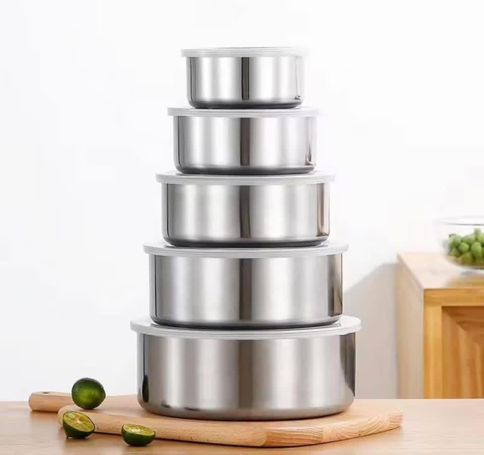 [Bedaya] Stainless Steel Food Storage Containers with Plastic Lids Stackable Leakproof Airtight Food Storage Containers for Snacks, Fruits, Lunch Use by [Bedaya]