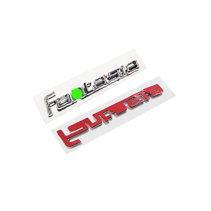 KaberTrade Kaber Trade 3D Car Logo Tag Sticker (Compatible and Suitable for Skoda word Fantasia, Size 11 * 1cm 2cm, Code :8732) Vehicle emblem
