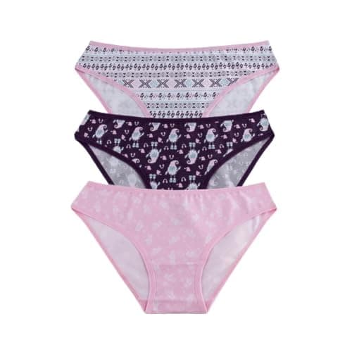 Milk Womens Wo'S Pack Of 3 Printed Bikini Panties L Multicolor Underpants