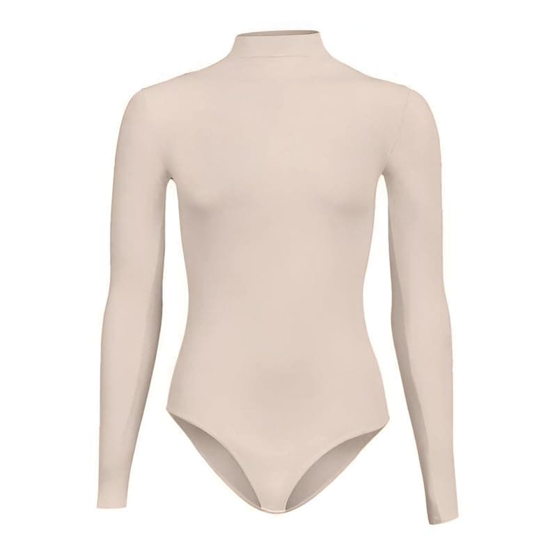 Silvy Womens Wave High Long Sleeves High Neck Bodysuit Underwear Base Layer (pack of 1) Leotard