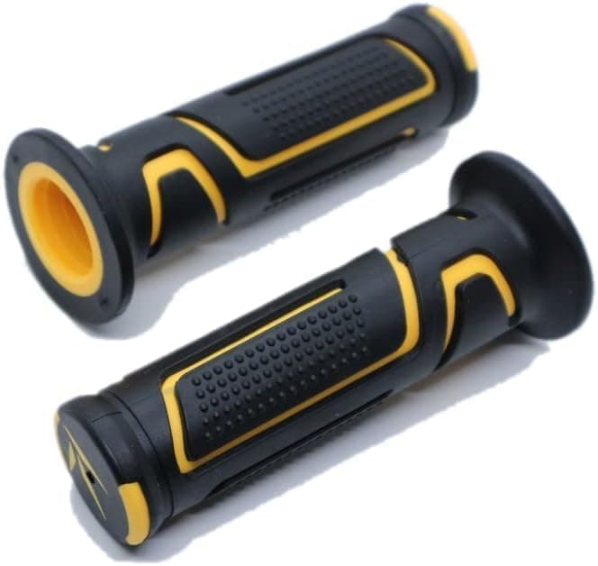 LOKYBOY Motorcycle Grips, Rubber, Sports Design, with Anti-Slip Dots