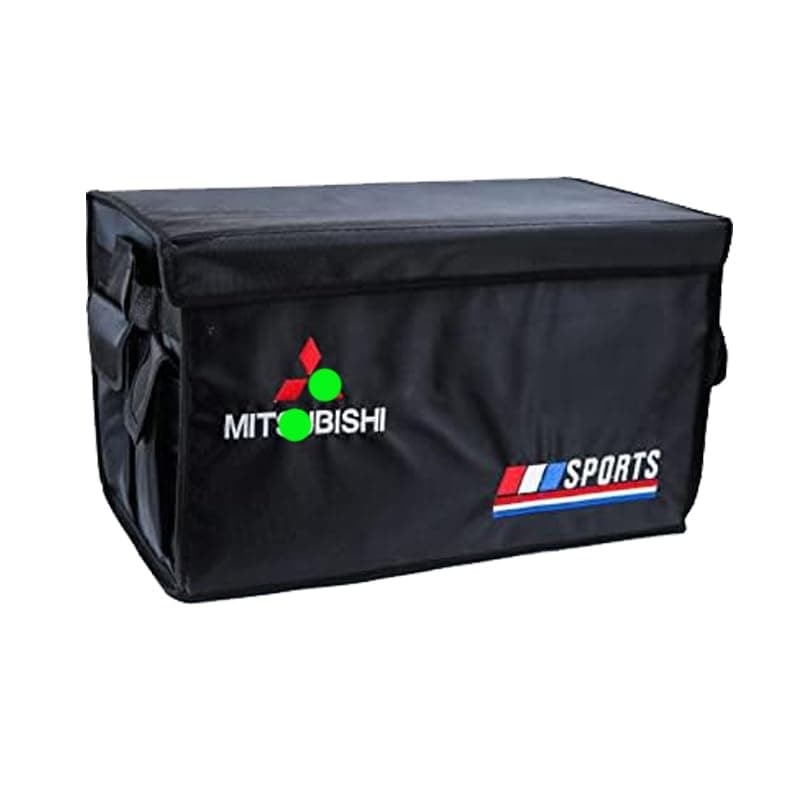 Car Trunk Organizer, Waterproof Foldable Portable Storage Bag with 3 Compartments for Organizing Tools, Belongings, Emergency Gear and More - (Compatible with Mitsu???) - by KaberTrade