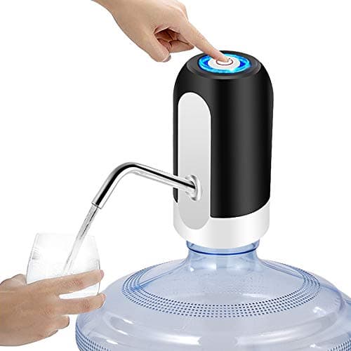 Generic Leciel water pump dispenser, automatic drinking water bottle pump for 5 gallon water bottle dispenser usb charging portable water dispenser (black)