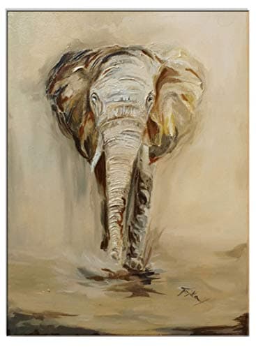 CAIRO A 3D Elephant Printed Tableau - 40x30 cm