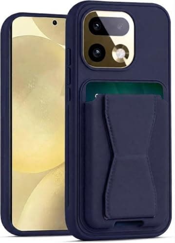 Leather Wallet Case (Compatible with Realme 16 Pro Plus) With TPU Frame, Shockproof Protective Phone Case with Card Holder Stand (Blue) Cellular phone case