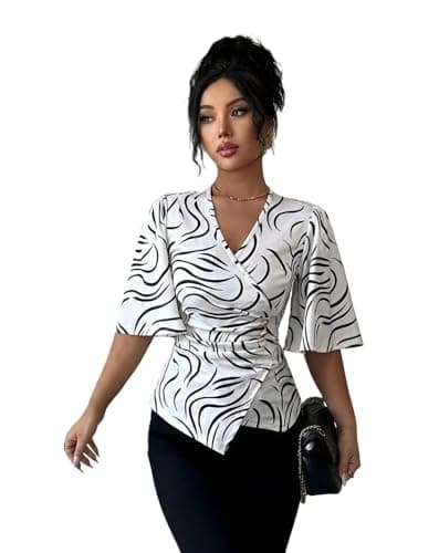 Floral Print Blouse With Ruffle Sleeves And Metallic Details, Elegant Pleated Multi Color Shirt