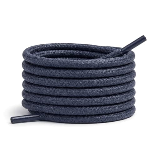 Waxed Cotton Round Shoelaces for Boots, Sneakers, Men and Women - Boots, Dress - Shoe Strings Available in 2 Pairs Multiple Lengths and Colors