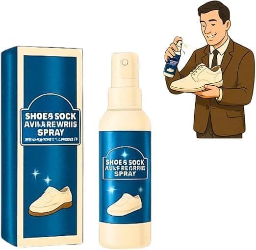 Shoe Deodorizer Spray 120ml, Antibacterial Foot Odor Eliminator, Natural Freshener for Shoes, Socks & Feet, Quick-Drying, Long-Lasting Odor Control, Safe for All Materials Textile deodorizer