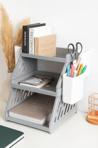 3-Tier Tool Organizer with 2 Cups - 30cm Height Storage Rack