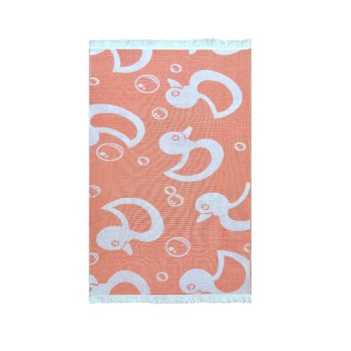 Helene MOU Cotton Terry Beach Towel, 90 cm x 170 cm Size, Duck Orange