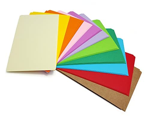 PPAPPAPPIYO Set of 55 3x5 Color Blank index cards 180gsm (multicolor)