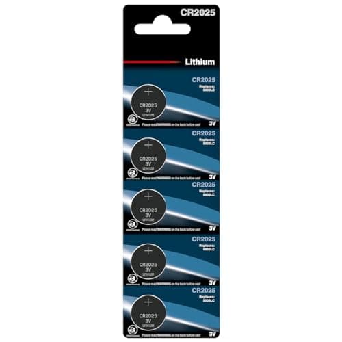 CR2025 Lithium Button Cell Battery 3 volt Lithium Battery CR-2025 Pack of 5 Batteries