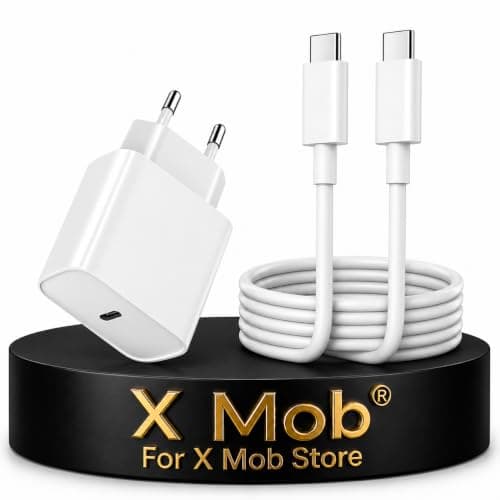Original Dual Charger (USB C 20W for iPhone 16 Pro Max/15 Plus, X Mob USB C to USB C Fast Charger Cable) Charging adapter