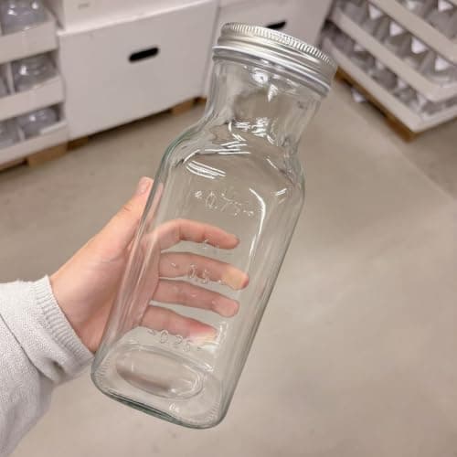 Generic Glass Bottle with Screw-on Lid, 1000 ml Capacity, .db