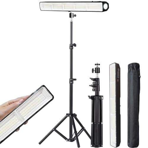 BOYKIM Rechargeable Work Light, 8,000 Lumens Portable LED Light with Tripod Stand, 10,000mAh Battery, 7 Lighting Modes, 360° Adjustable, IP65 Waterproof Camping Light for Fishing, Hiking & Emergency Electric lantern