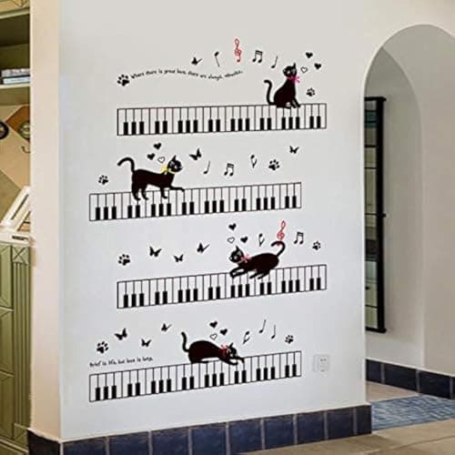 Piano music Wall Stickers For Kids Room Baby Nursery Stickers Home Decor kids wall sticker Baby Room Children Home Decoration Sticker decal