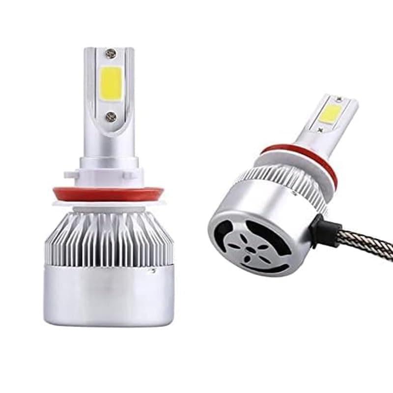 KaberMisr 2020 LED Headlight Bulb Car Headlight Bulb Cooling Fan LED Light Kit (Set of 2 - C6 - H8 - H9 - H11) Vehicle light bulb