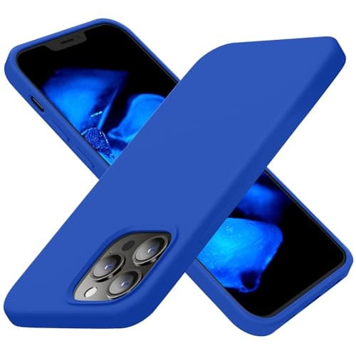 Cordking Designed for iPhone 13 Pro Max Case, Silicone Ultra Slim Shockproof Protective Phone Case with [Soft Anti-Scratch Microfiber Lining], 6.7 inch, Klein Blue Cellular phone case