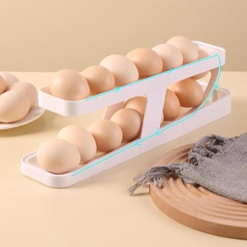 2-Tier Smart Egg Organizer for 14 Eggs Space-Saving Fridge Storage Container