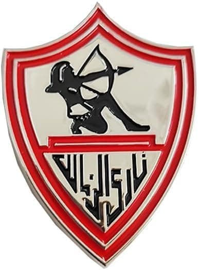 ملصق نادي الزمالك ، للسيارة الكمبيوتر المحمول والموبايل (بلاستيك مطلي لاصق ، مقاس : 8 * 5.5 سم ، قطعة واحدة) SACAR Sticker decal