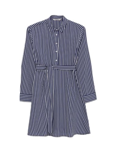 LC WAIKIKI Woman Striped Long Sleeve Poplin Shirt Dress