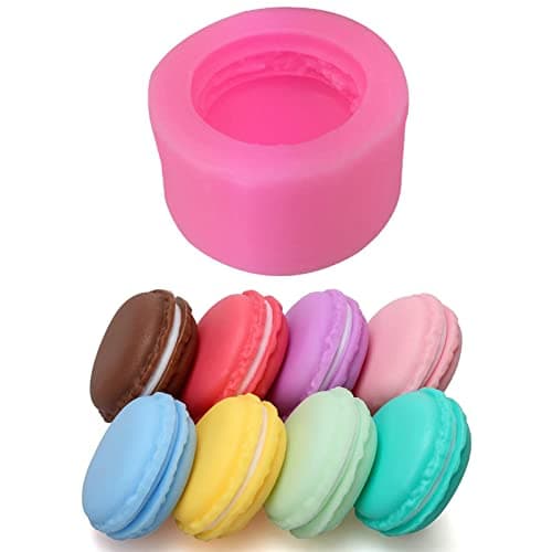 Suxgumoe Macaroon Silicone Mould,3D Macaron Silicone Molds Hamburger Shape Baking Moulds for Fondant, Muffin, Chocolate, Candy, Jelly, Ice Cube,Candle,Soap
