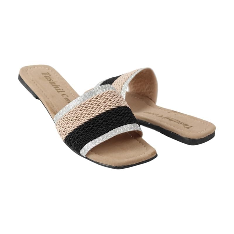 سليبر حريمى مسطح قماش 950 اسود 40 Sandal