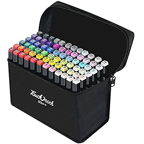UD Dual Tips Alcohol Markers Artist Art Marker Pen- Fine Point Journal Pens & Chisel Markers - Kid Adult Coloring Book Drawing Planner Calendar Projects (80 Colors) Marking pen