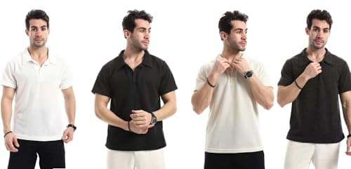Red Circle Mens Bundle of 4 Ivory Dune Relaxed T-Shirt Bundle of 4 Ivory Dune Relaxed T-Shirt