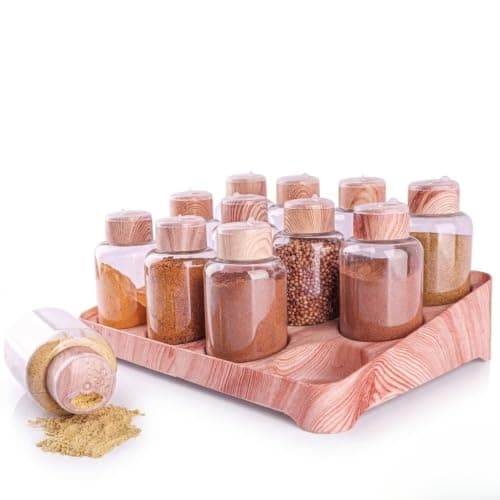 طقم توابل متعدد الاستخدامات – مجموعة برطمانات لحفظ وتنظيم البهارات بتصميم عملي Food storage container