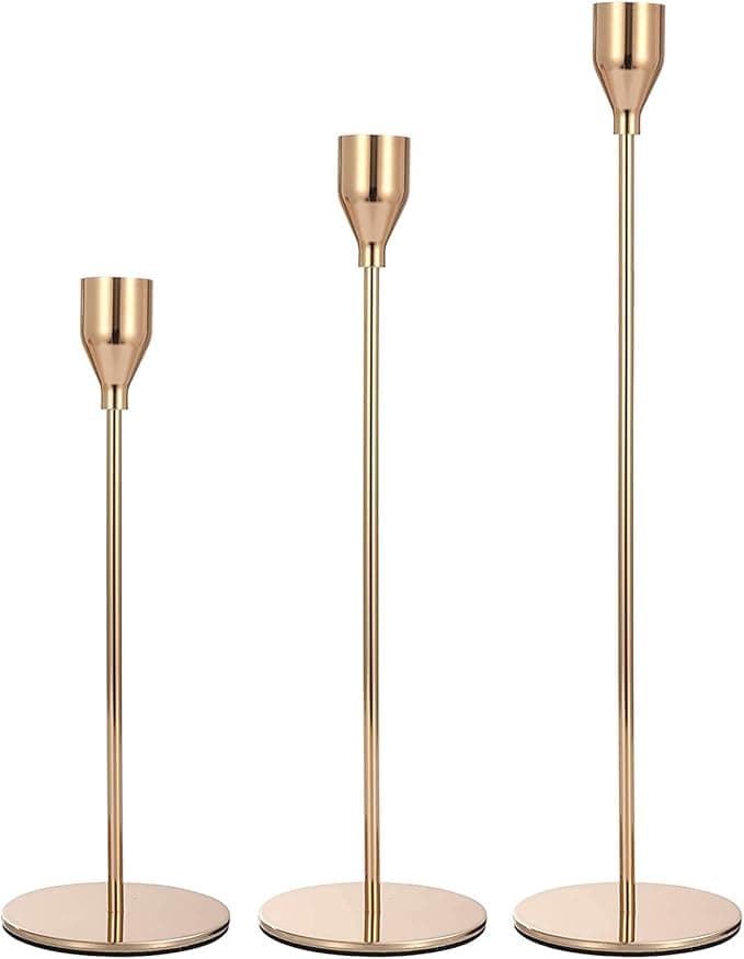 Modern High Density Geometric Candlestick Holder | Heavy Weight Hospitality Base (A)
