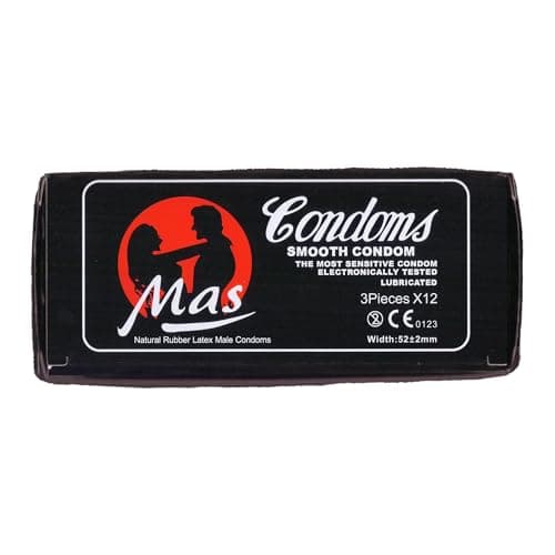 MAS Classic Sensitive Lubricated Condoms 12 Pack of 3 Condoms