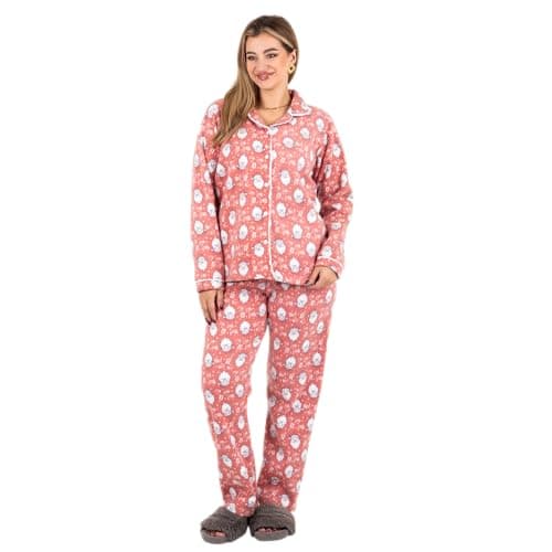 ZECOTEX Women’s Classic Christmas Polar Fleece Pajama Set | بيجامة نسائية شتوية كلاسيك كريسماس خامة فولار ناعمة | Soft Warm Sleepwear for Winter | Egyptian Made