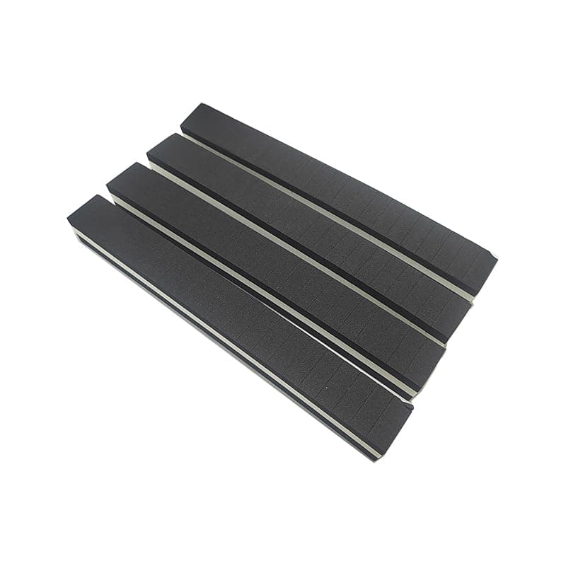 KaberTrade KaberTrade Car Door Protector Foam Bumper Anti-Collision and Scratch Prevention Self Adhesive (25cm, 4 Pieces Black White Black Code:10121)
