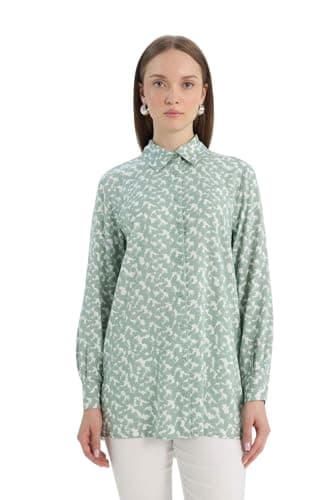 DeFacto Womens CNS Regular Fit Shirt Neck Woven Top Long Sleeve Tunic Tunic (pack of 1)