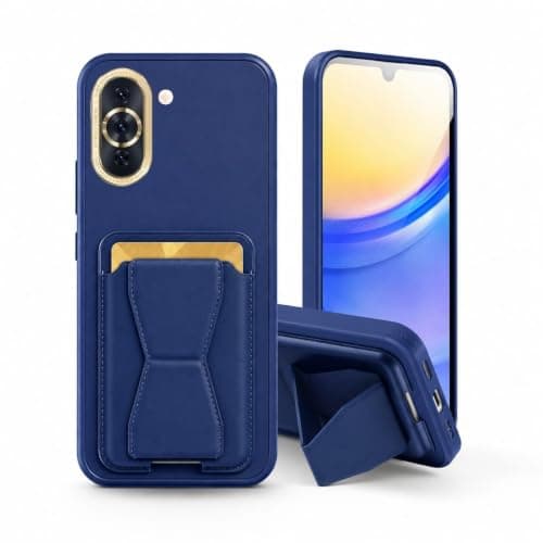 3M Store Leather Case Compatible for HUAWEI NOVA 10 PRO Shockproof Leather Back Card Storage & case built-in Stand PU leather for a stylish look, comfortable grip, Blue Cellular phone case