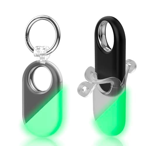 KNOXS Protective Case for Samsung Galaxy SmartTag 2 Case, Pack of 2 Full Silicone Scratch-Resistant Silicone Case, Portable Key Ring, Samsung SmartTag 2 2023 Protective Case Accessories (Luminous) Portable electronic device cover