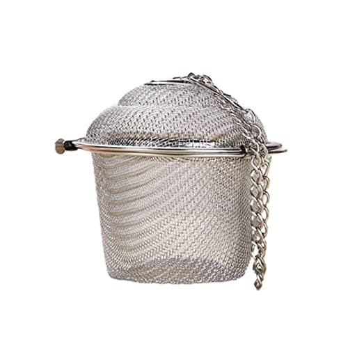 Wharick Stainless Steel Tea Filter Fine Mesh Tea Ball Tea Strainer Filter Tea Ball Infuser Cooking Infuser with Extended Chain Hook for Loose Tea Leaves Spices Seasonings M